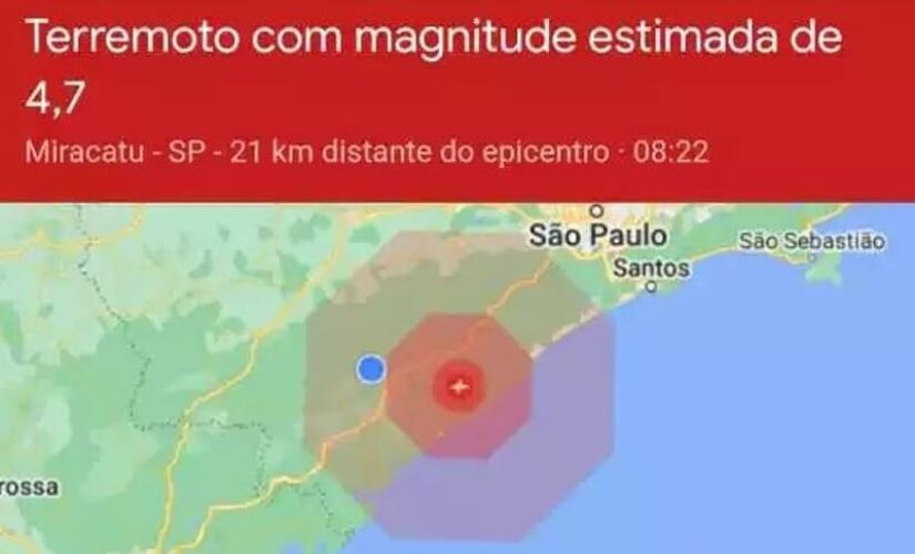 Terremoto foi sentido em várias Cidades da Região e moradores relataram momentos de tensão.