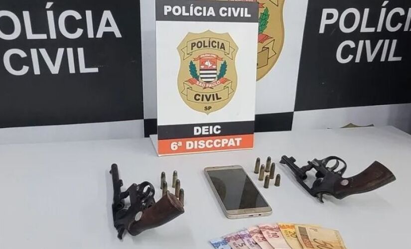 Polícia Civil apreende armas com numeração raspada com o 'Bonde do Elevado' 