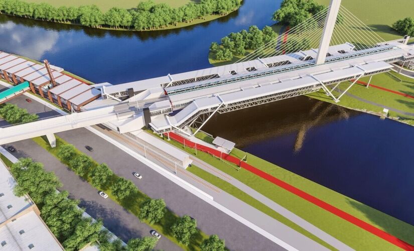 Projeção da Estação Santo Amaro após as obras de ampliação 