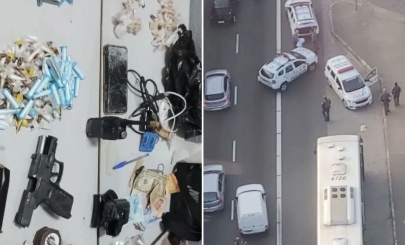 Itens encontrados junto com o suspeito