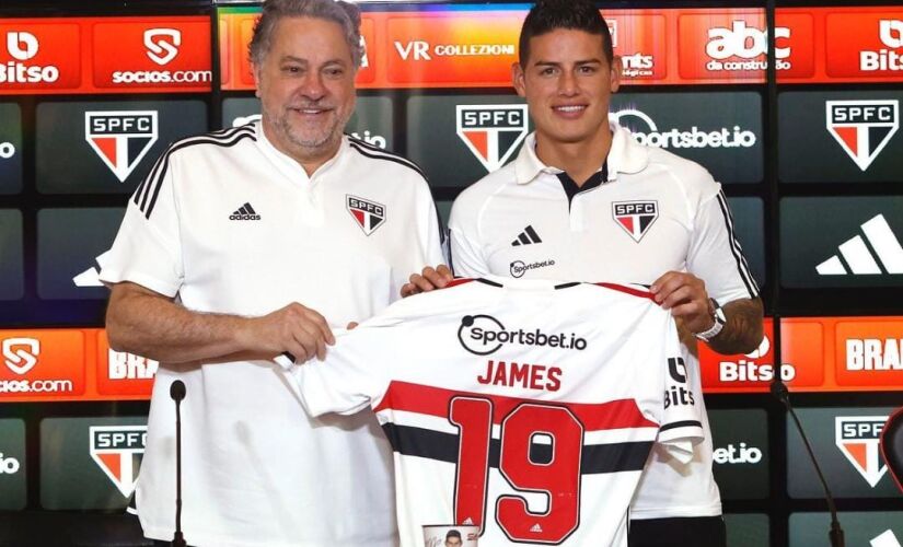 James Rodríguez usará a camisa 19 no São Paulo