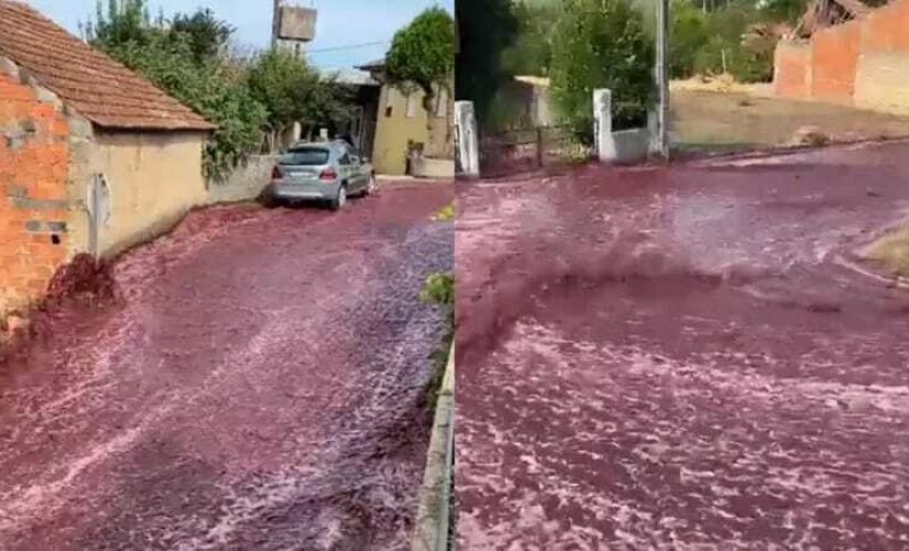 Em vez de água, ruas do município foram tomadas por um 