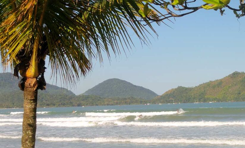 Praia do Perequê Açu, em Ubatuba, está com bandeira vermelha 