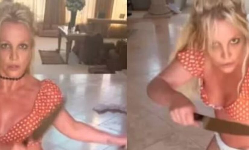 Britney Spears aparece com facas em vídeo