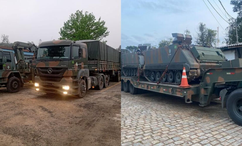 Exército enviou tanques para Blumenau para minimizar impacto das chuvas