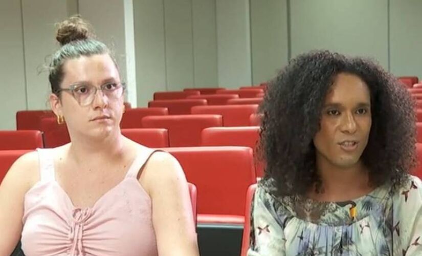 As estudantes Stella Branco e Louíse Rodrigues e Silva durante entrevista ao Jornal da EPTV