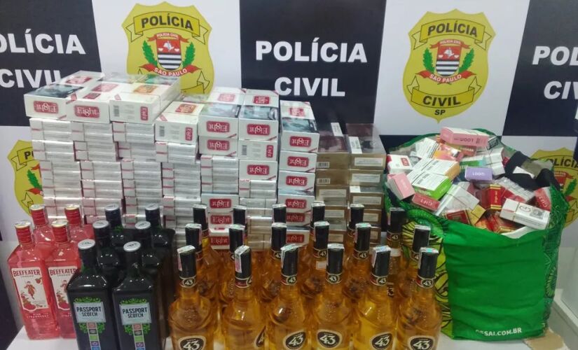 Bebidas falsificadas e adulteradas, além de cigarros contrabandeados foram apreendidos