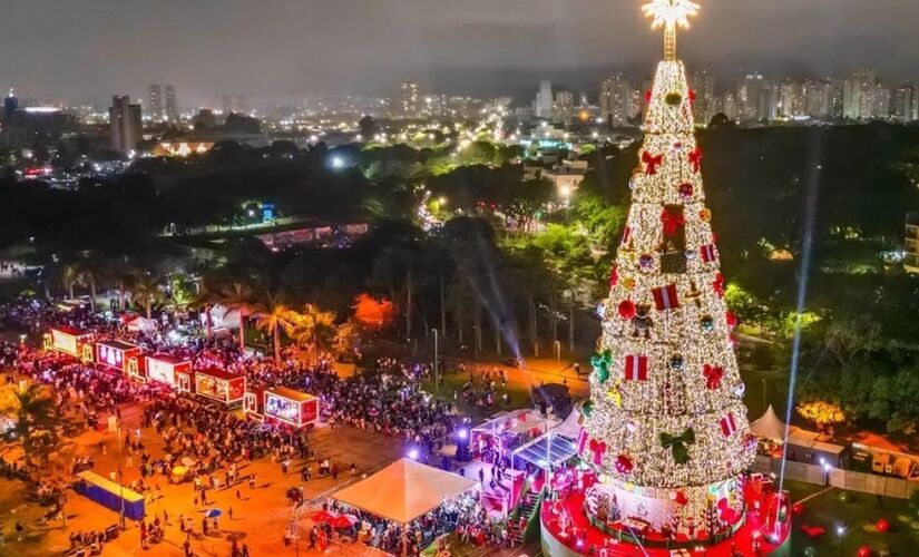 Árvore de Natal instalada no Parque Ibirapuera em 2022