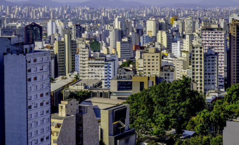 Vista aérea do bairro Jardins, em São Paulo