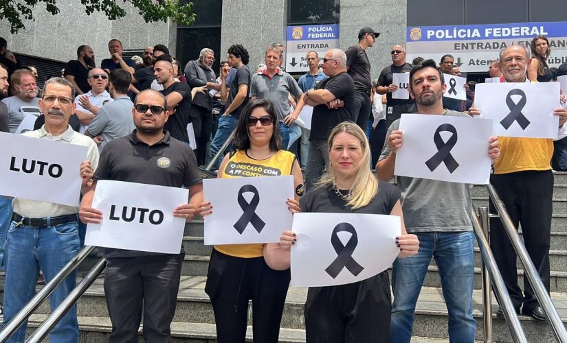 Policiais Federais de São Paulo, durante ato em novembro