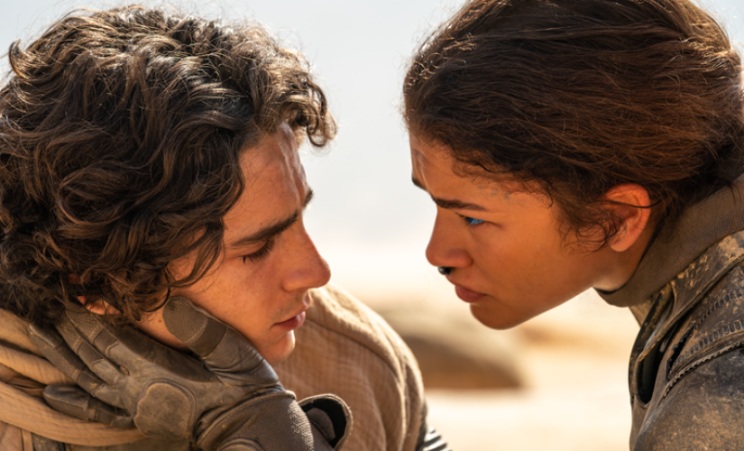 Timothée Chalamet e Zendaya em cena de 'Duna: Parte 2'