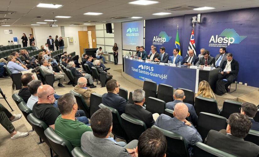 Anderson Pomini, anunciou na manhã desta terça-feira na Assembleia Legislativa de São Paulo (Alesp) o início das obras do túnel entre Santos e Guarujá