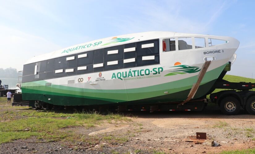 Embarcação que será usada para transporte de passageiros na zona sul de São Paulo