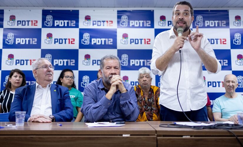 Guilherme Boulos, durante evento na sede do PDT