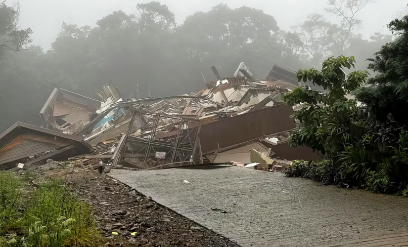 Prédio desaba em Gramado por causa do grande volume de chuvas