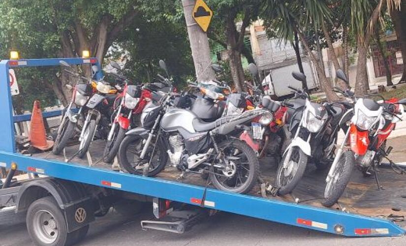 Motocicletas apreendidas em Guarulhos