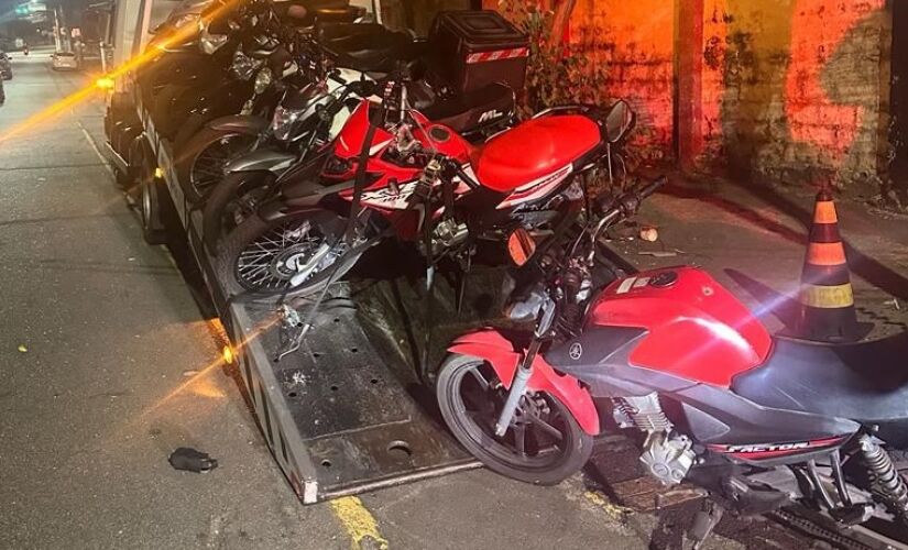 Motos apreendidas em Osasco pela Polícia Militar 