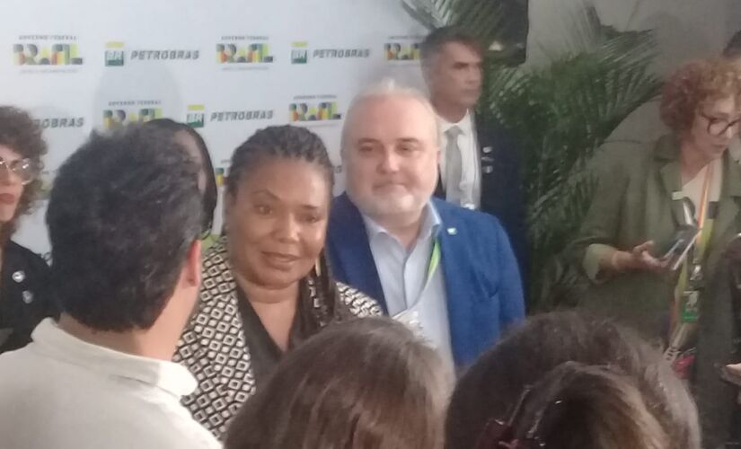 Jean Paul Prates e Margareth Menezes em coletiva de Imprensa