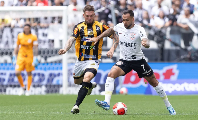 O Corinthians fez um primeiro tempo regular e teve chances para abrir o placar