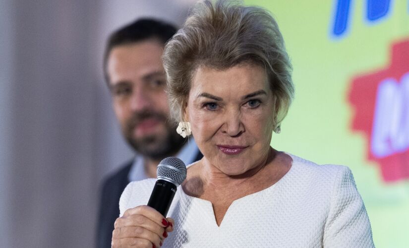 Marta Suplicy e Guilherme Boulos, durante evento no Dia das Mulheres