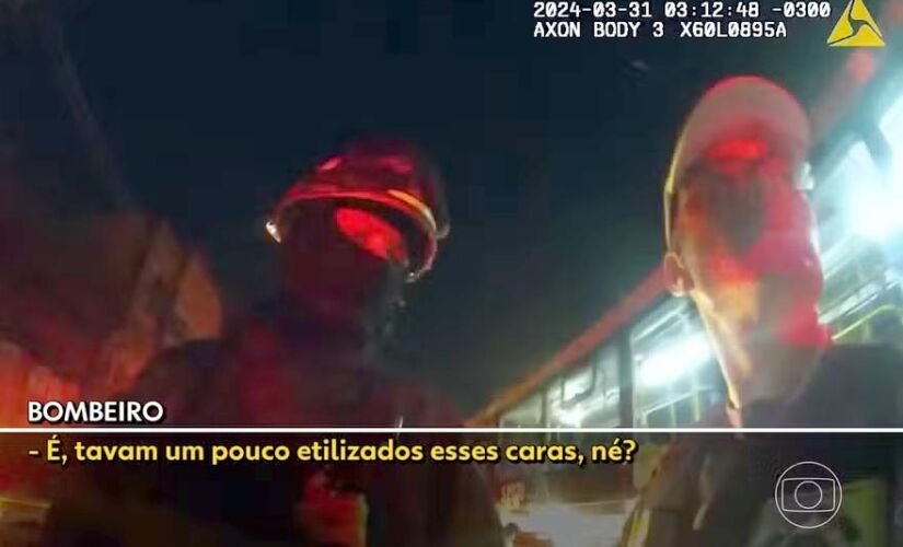 Diálogo entre bombeiro e PM indica que motorista do Porsche estava sob efeito de álcool