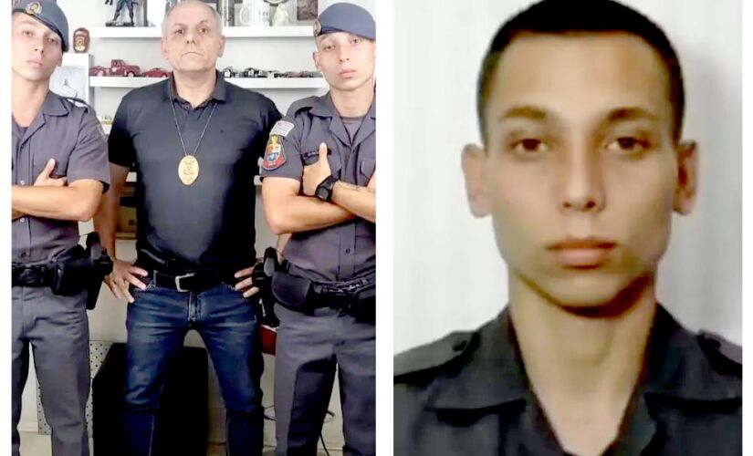 Soldado da PM Luca (à direita) tem irmão também policial militar e pai investigador de polícia