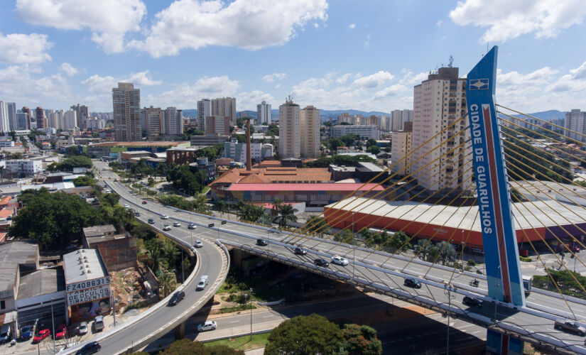 A cidade de Guarulhos, na Grande São Paulo