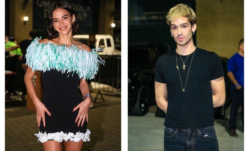 Bruna Marquezine e João Guilherme chegam para o sorteio do desfile das escolas de samba na cidade do samba