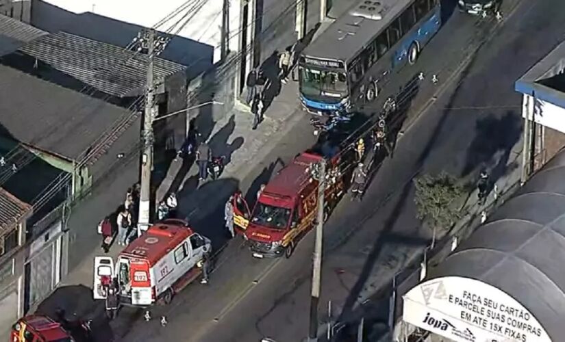 Acidente entre ônibus e moto deixa uma pessoa gravemente ferida nesta quarta-feira (19/6)