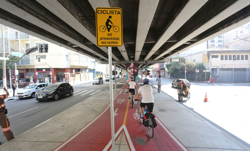 Ciclovia na cidade de São Paulo