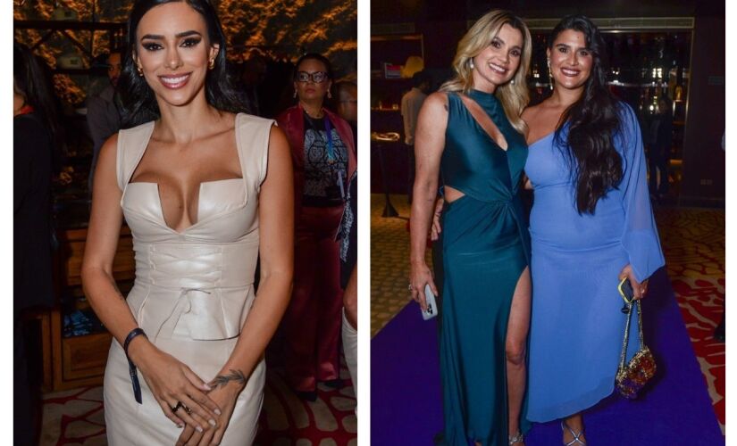 Bruna Biancardi, Flávia Alessandra e Giulia Costa em leilão beneficente em São Paulo