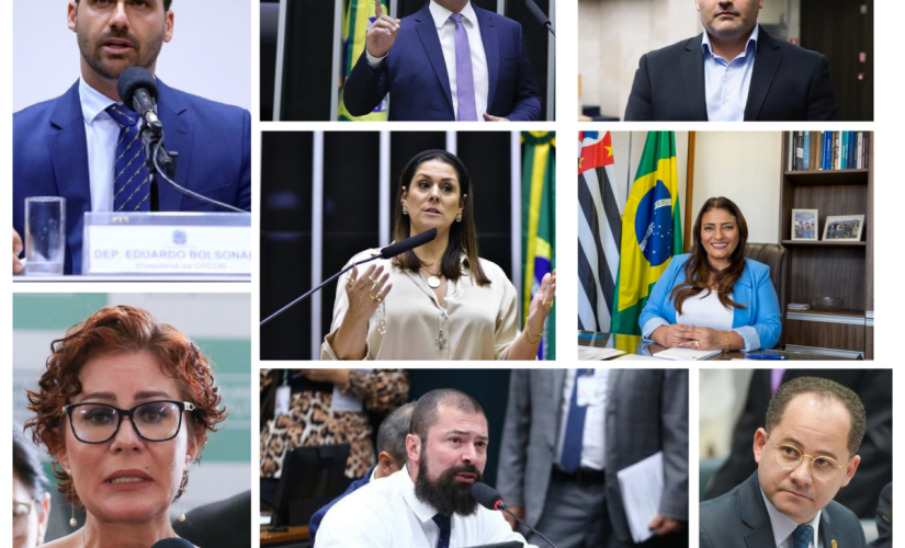 Montagem com os deputados de SP responsáveis pelo projeto que iguala aborto a homicídio