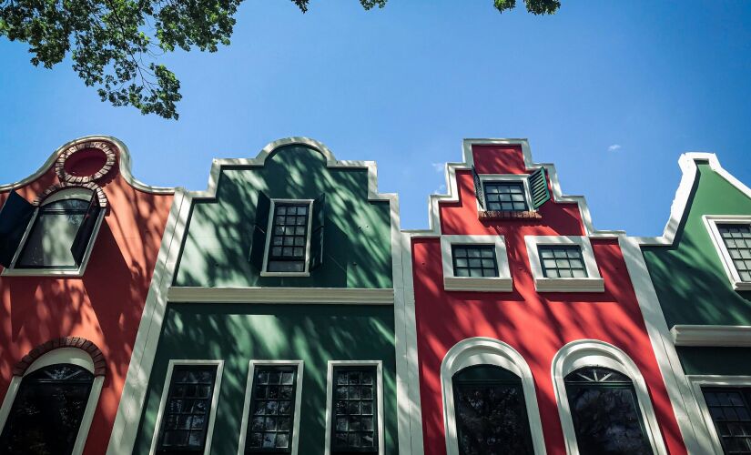 Arquitetura das casas em Holambra