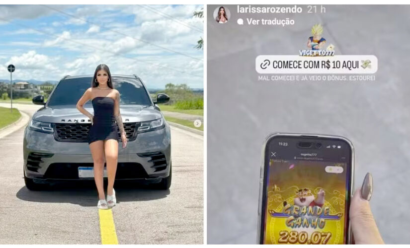 Influencer Larissa Rozendo é investigada por promover o 'Jogo do Tigrinho'