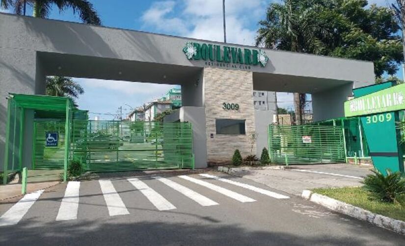 Fachada do condomínio Boulevard Res Club, em Guarulhos, que está com 40% de desconto