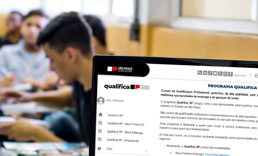 O Governo de São Paulo abriu as inscrições para 9,3 mil vagas em cursos do Qualifica SP - Meu Primeiro Emprego