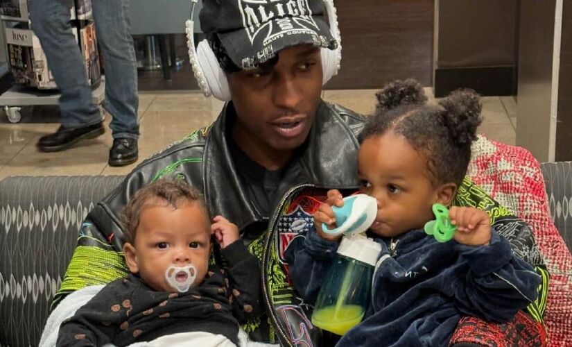  A$AP Rocky com os filhos Riot e Rza