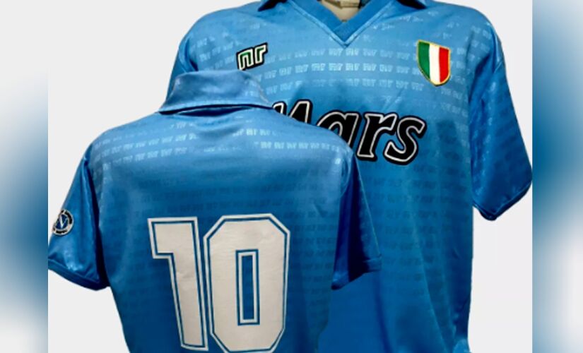 Leilão Camisa Napoli Maradona 