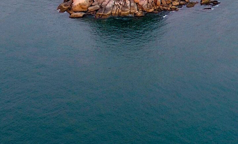 Ilha do Mato localizada no Forte dos Andradas no Guarujá