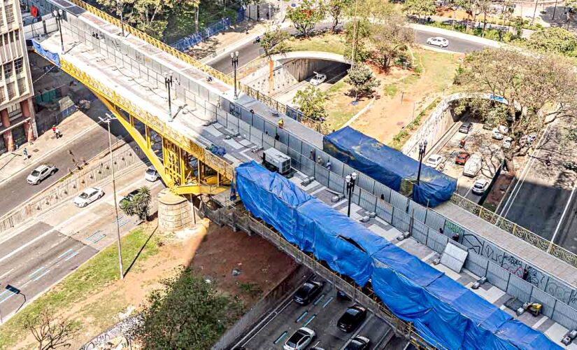 Programada para o fim deste mês, a conclusão das obras de revitalização do viaduto Santa Ifigênia não ocorrerá mais