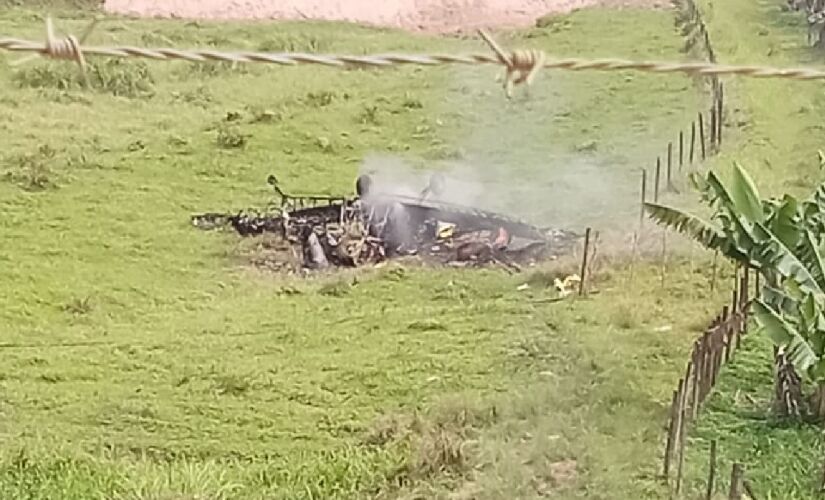 Aeronave agrícola caiu no bairro Iporanga