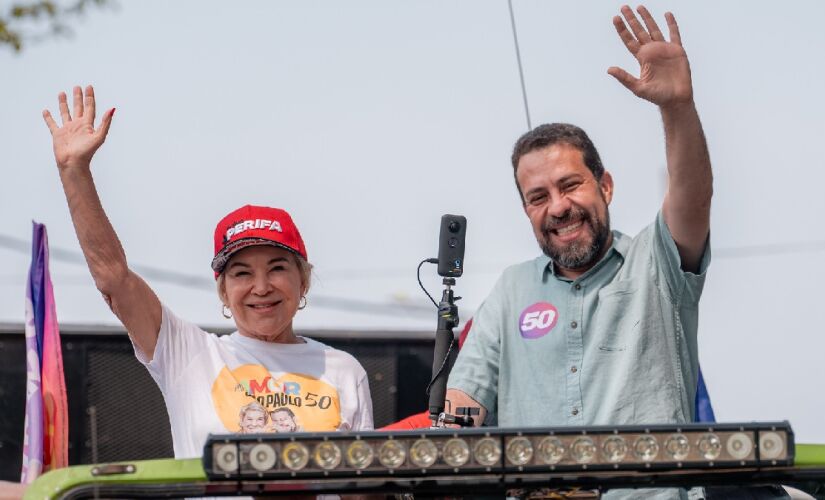 Marta e Boulos durante campanha na Capital