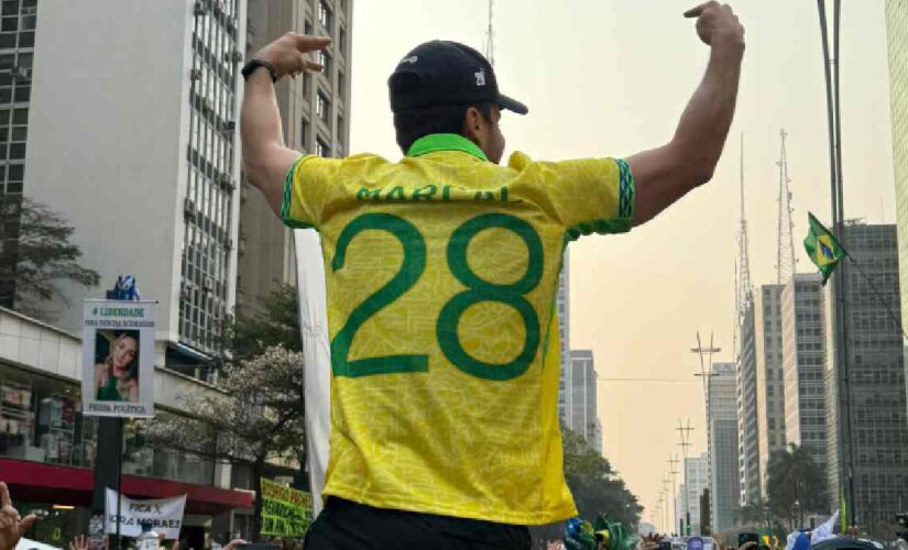 Pablo Marçal em ato na avenida Paulista