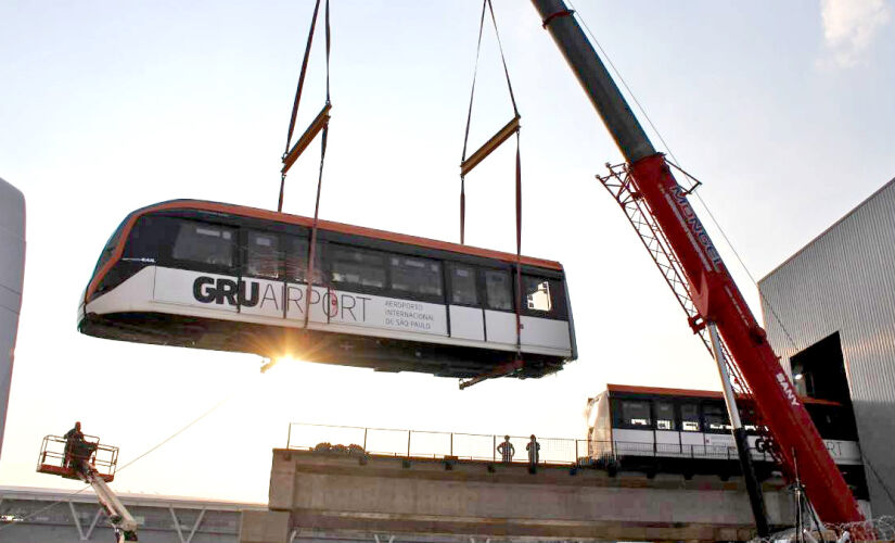 Nesta segunda (30/9), o novo sistema recebeu o terceiro trem do aeromóvel