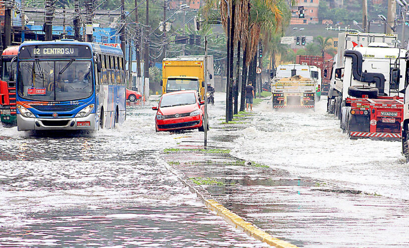 Caieiras teve o segundo maior acumulado de chuva no Estado, com cerca de 111 milímetros nas últimas 24 horas