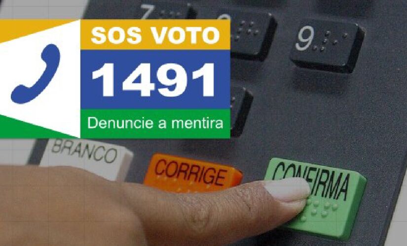 SOS Voto é um canal disque denúncia que tem como número 1491