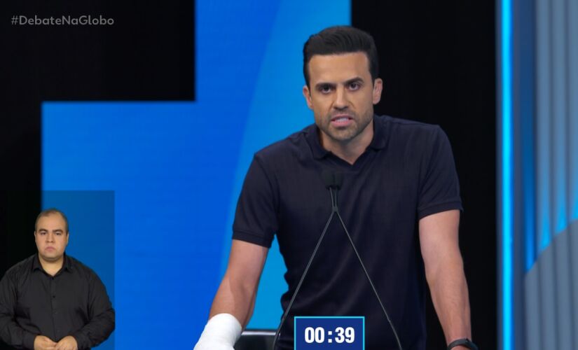 Pablo Marçal, durante debate da TV Globo