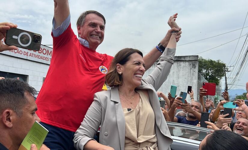 Bolsonaro e Rosana Valle, candidata à Prefeitura de Santos, vão se encontrar nesta quarta