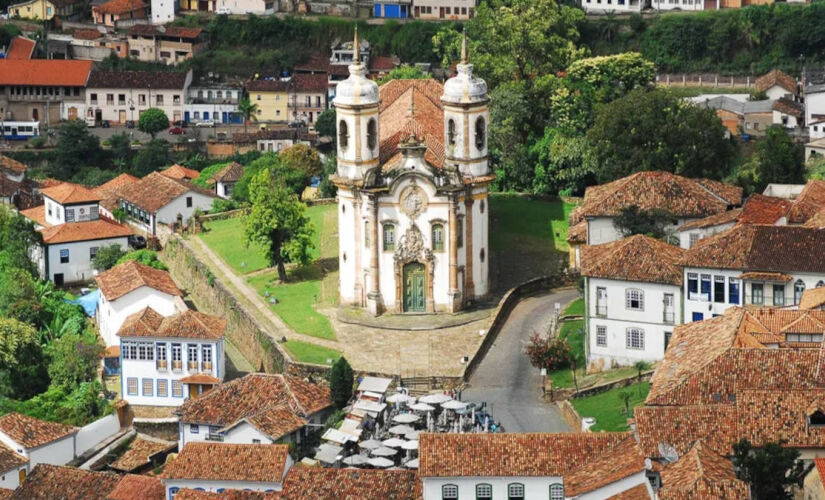 Igreja São Francisco de Assis, na cidade histórica de Ouro Preto, na Região Central de Minas Gerais