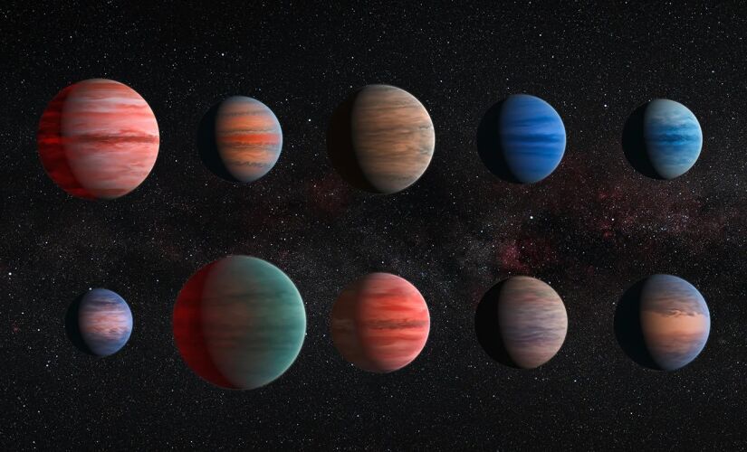 Alguns dos tipos de exoplanetas encontrados pela Nasa